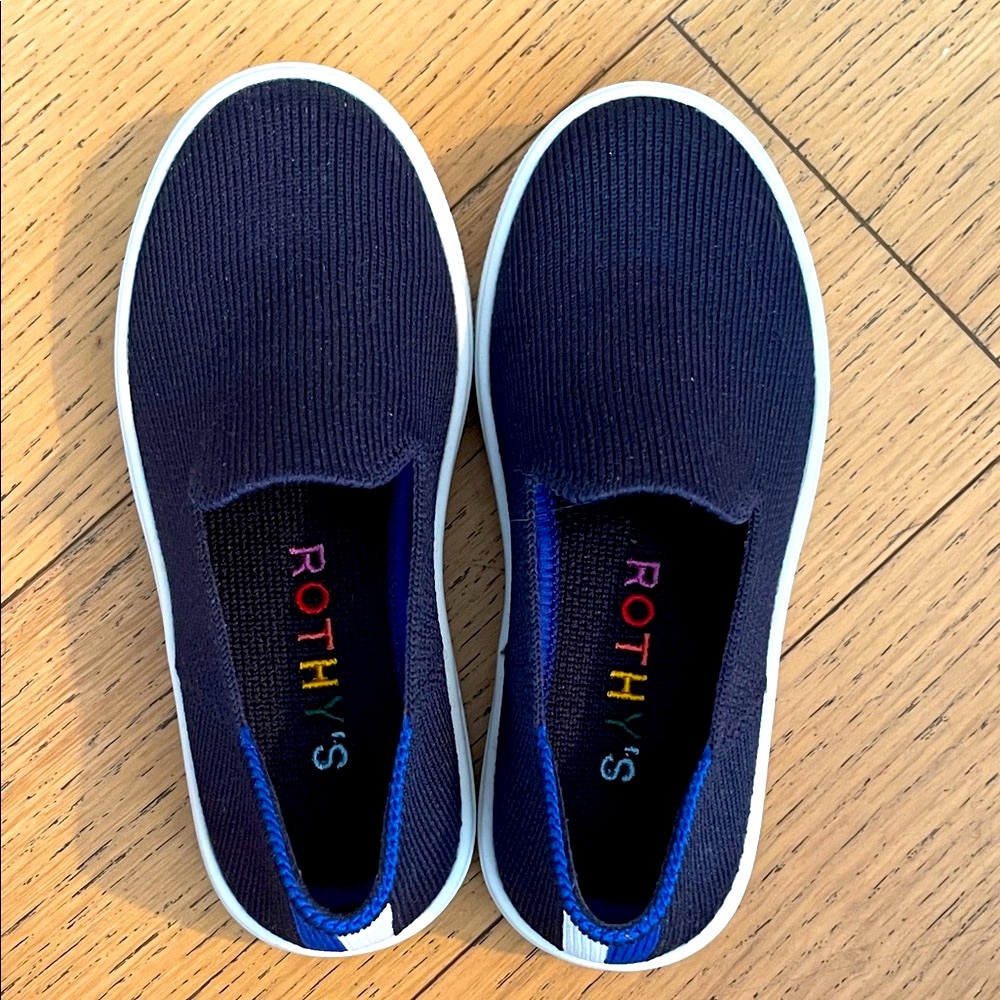 Rothy’s Navy Slip-On Sneakers Toddler Sz 10!